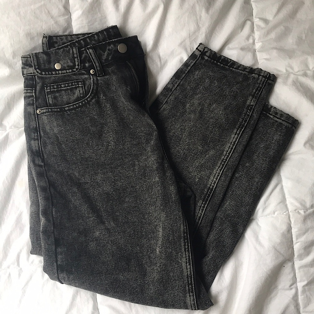 Black High Waisted Mom Jeans